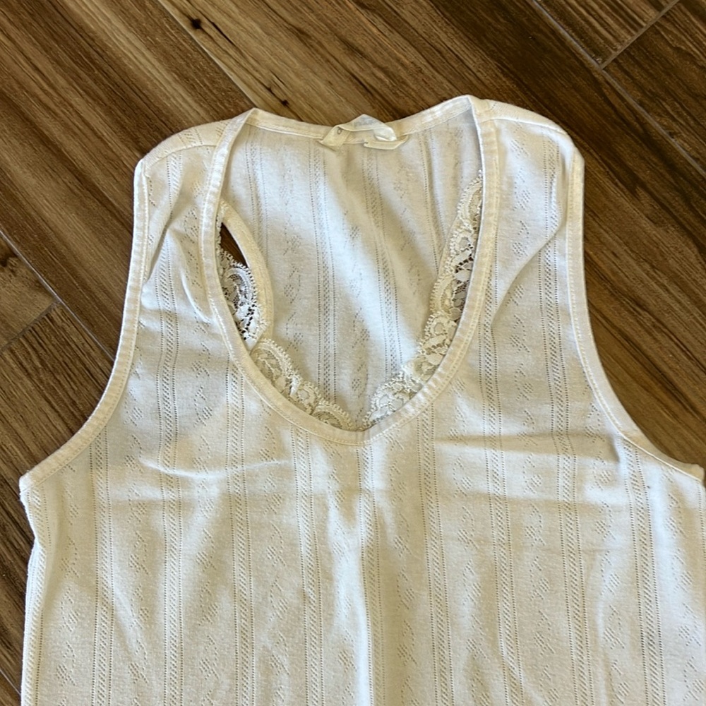 Winter White Lace Trimmed Night Gown